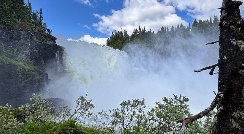 Tännforsen Waterfall, Near Åre, Jämtland, Sweden